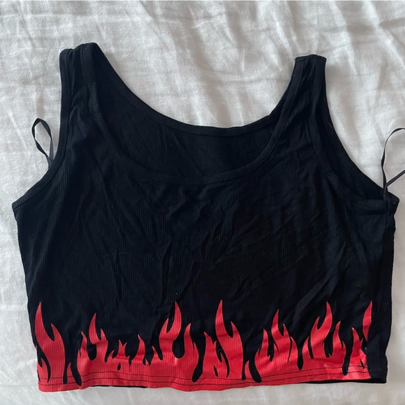 FLAME BLACK TANK TOP - Picture 2 of 3